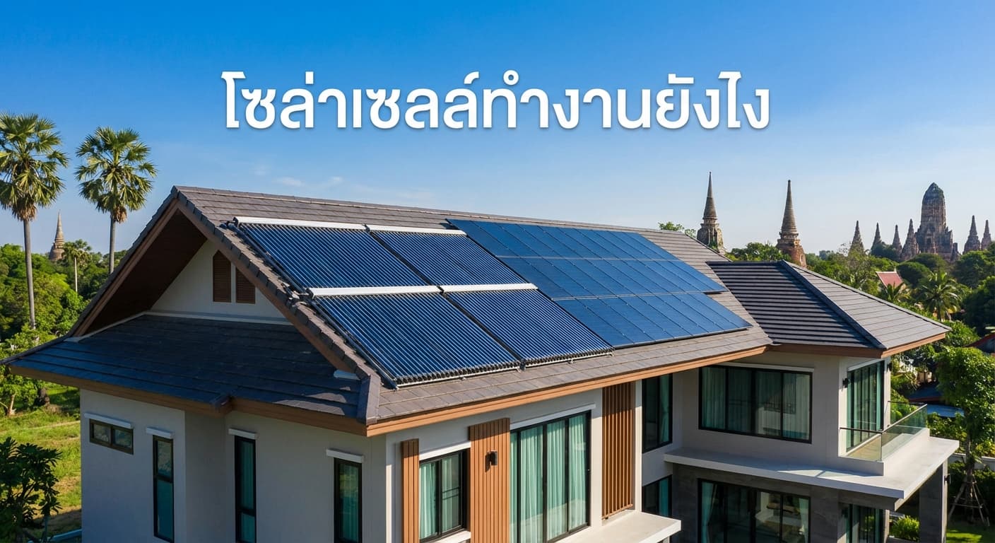 โซล่าเซลล์ทำงานยังไง? เจาะลึกระบบประหยัดไฟสำหรับชาวอยุธยา โดย เอนีเทค (Aneetech)