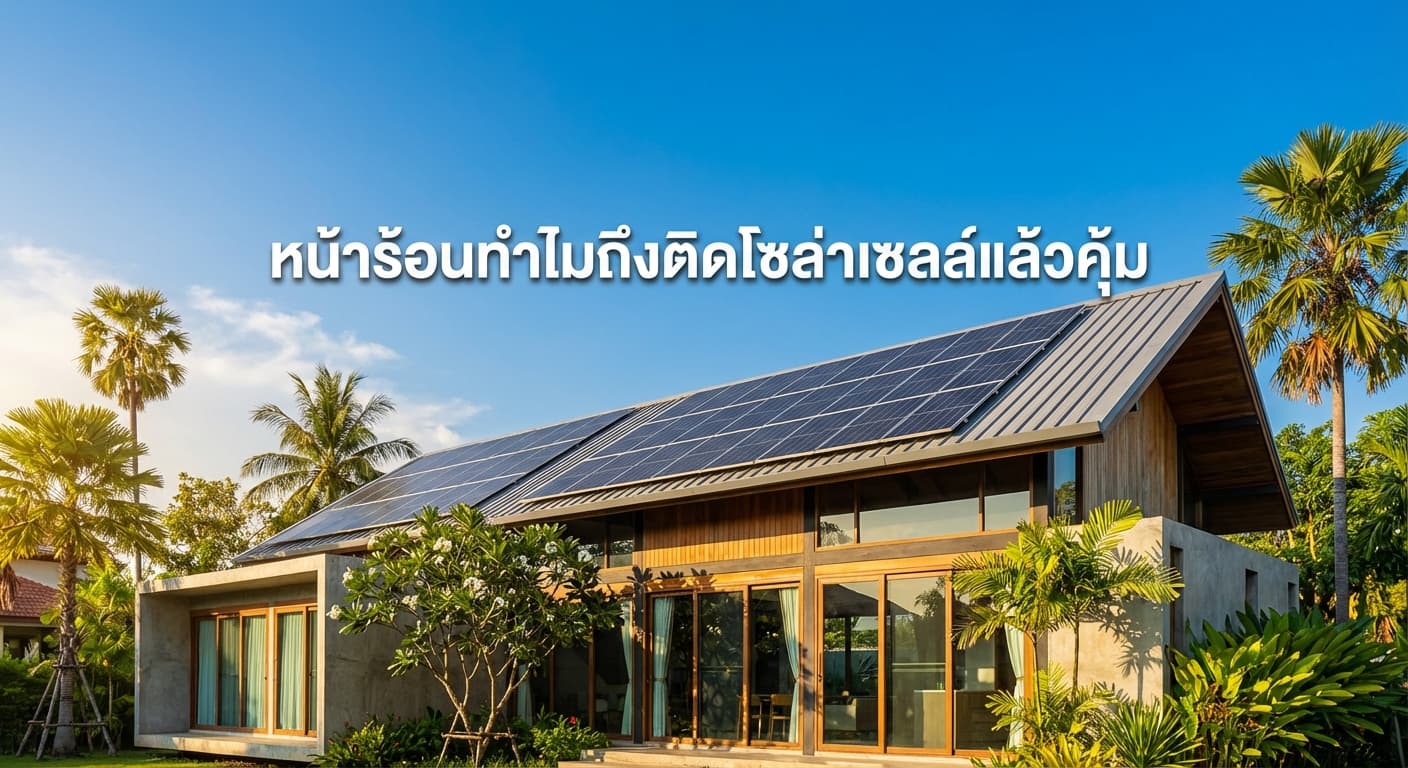 หน้าร้อนนี้ทำไมต้องติดโซล่าเซลล์? เผยเหตุผลที่ชาวอยุธยาต้องรู้เพื่อลดค่าไฟให้คุ้มค่าที่สุดกับ เอนีเทค